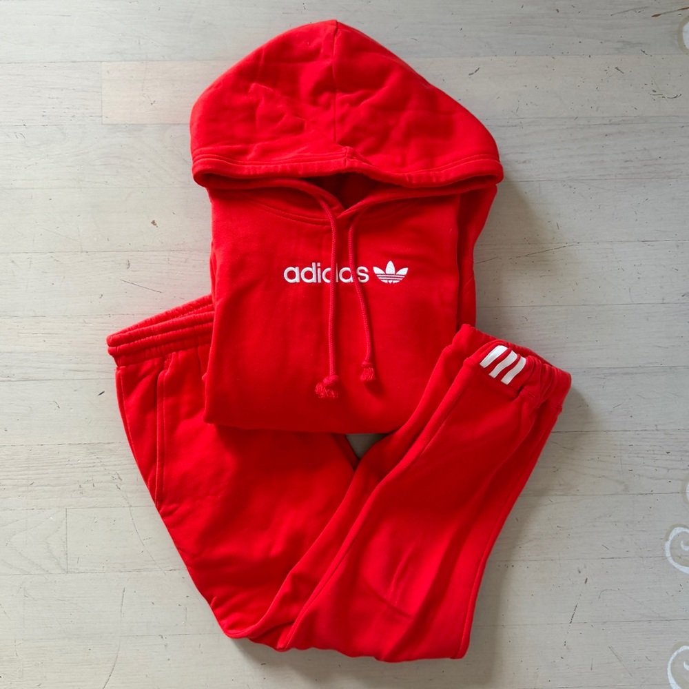 Adidas Red Sweatsuit